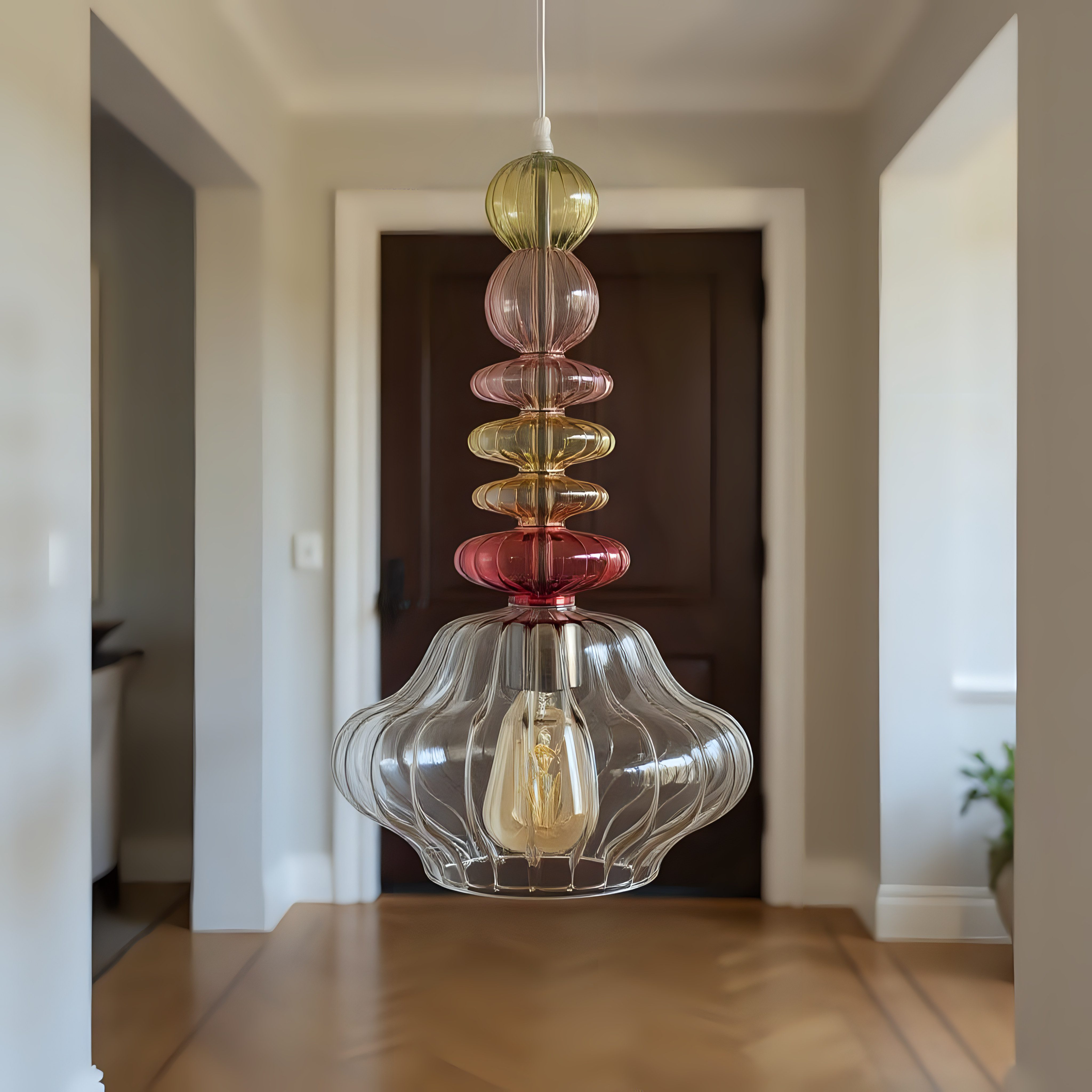 Hand Blown Glass Pendant Light
